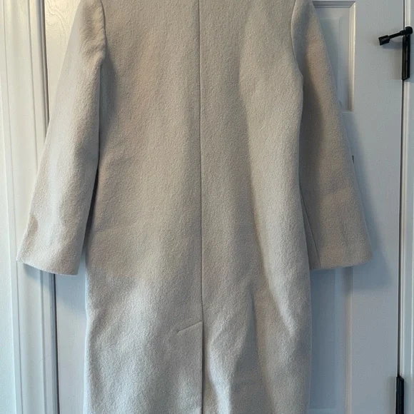 Quince Women's Elegant 💯% Wool Cream Pea Coat Size XS New - Picture 5 of 7